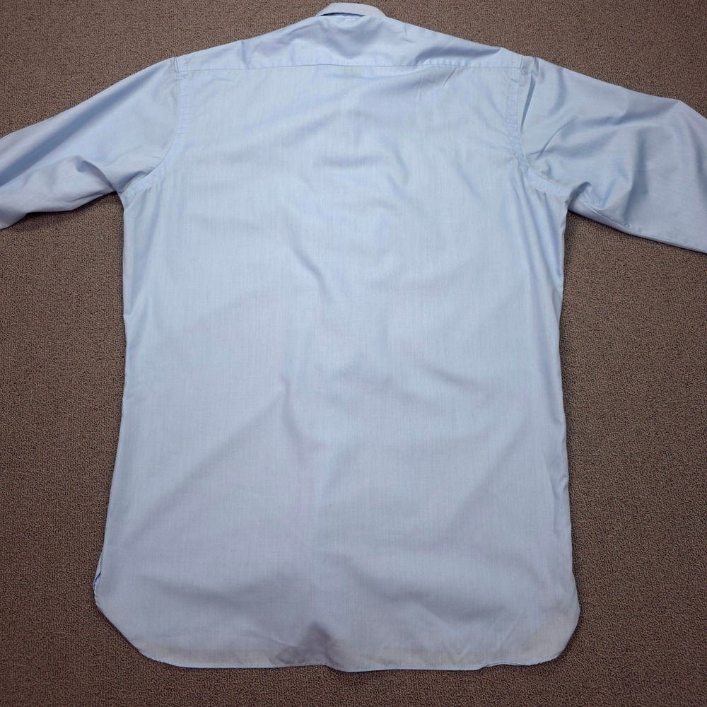 After Six Mens Vintage 70s Ruffle Tuxedo Shirt Blue Lace Trim 15.5 x 32 - Picture 3 of 9